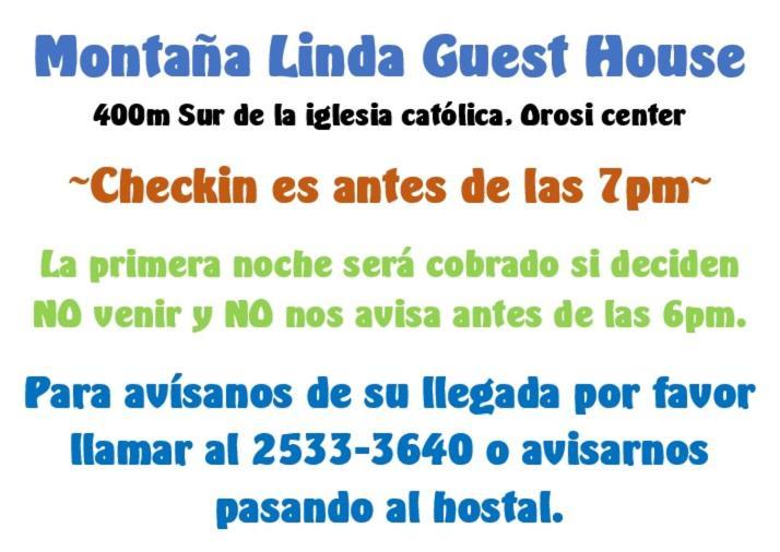 Montana Linda Guest House Orosi Ngoại thất bức ảnh